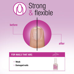 Nail Tek Ridge Filler Formula 4 nails before after showing smoother surfaces for polish