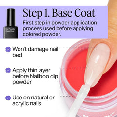 Nailboo activator liquid hardening for durable nail color.