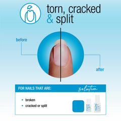 Nail Tek Nail Repair filler-powder creates smooth, even nail surfaces for better polish