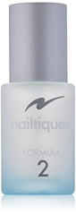Nailtiques Formula 2 protein bottle front, a nail-strengthening treatment for peeling-prone nails.