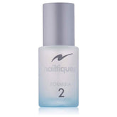 Nailtiques Formula 2 bottle closeup shows strength-building formula for healthier nails.