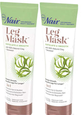 Nair Leg Mask clay-exfoliate tube front for smoother legs