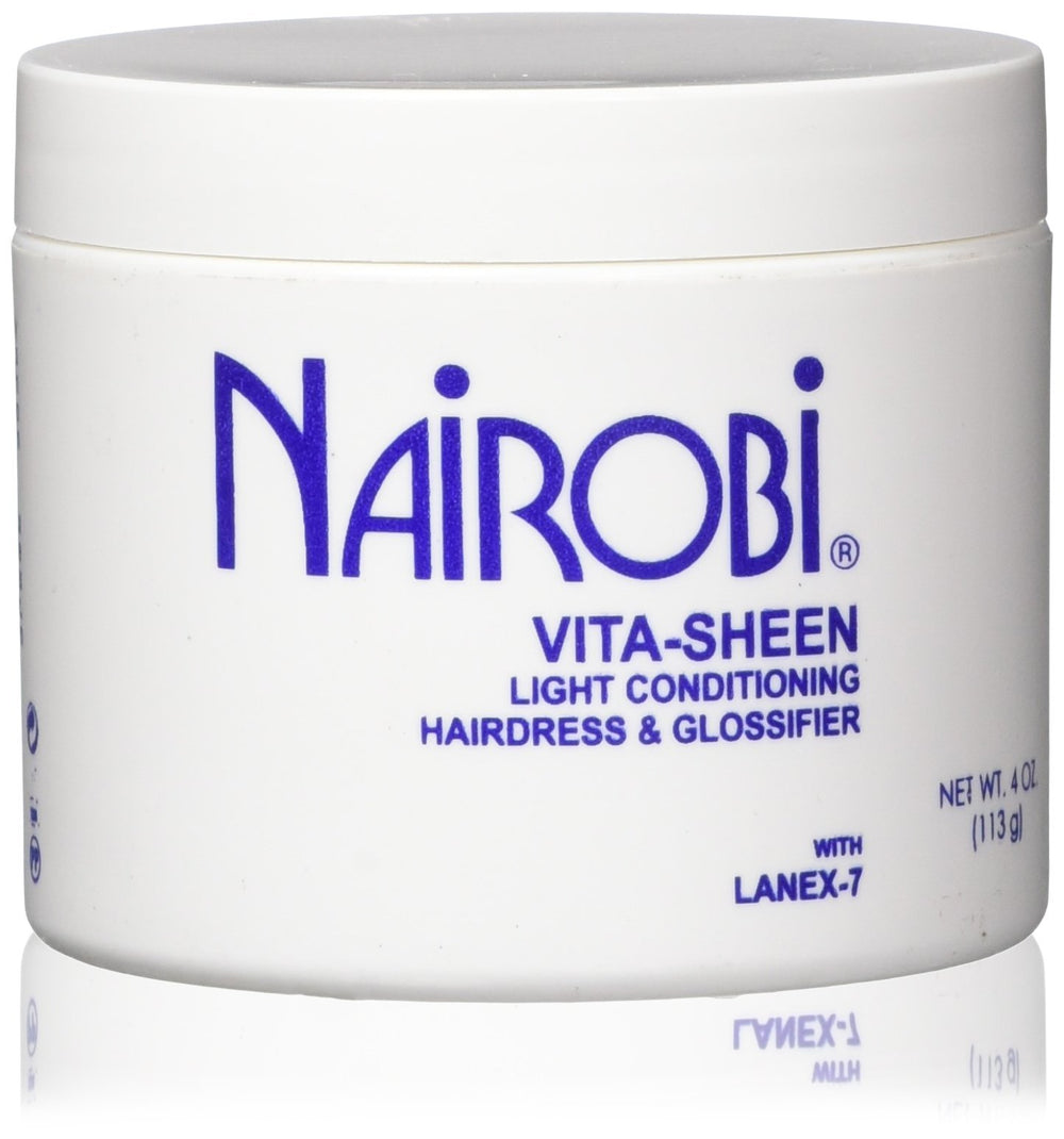 Nairobi Vita-Sheen bottle-pour demonstrates lightweight conditioning for smooth hair