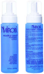 Nairobi Wrapp-it Shine product on wet hair shows enhanced detangling and body