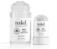 nakd. Thai Crystal Deodorant stone regular-stick provides aluminum-free odor protection with mineral salts