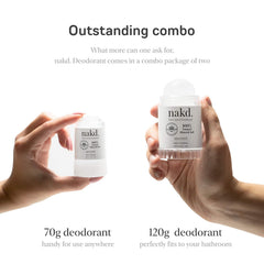 nakd. Thai Crystal Deodorant stone travel-size offers on-the-go odor control in a compact form