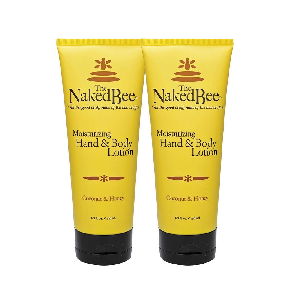 The Naked Bee Coconut & Honey lotion bottle with pump, ready for daily hydration