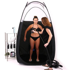 Naked Sun Black Spray Tan Tent generous interior space supports comfortable sprays and movement