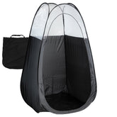 Naked Sun Black Spray Tan Tent open top view enhances light for even color
