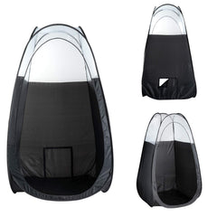 Naked Sun Black Spray Tan Tent steel-frame closeup highlights durable portable design