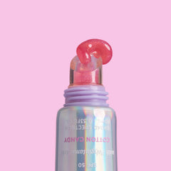 Naked Sundays PoutScreen glossy lips closeup showcasing non-sticky high-gloss finish