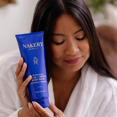 Nakery SkinRecovery lavender-chamomile sleep scene evokes restful night and skin recovery.