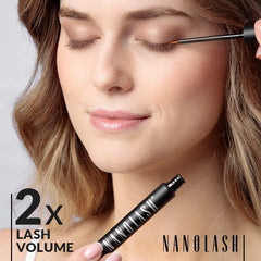 NANOIL Nanolash eyes close-up during routine application