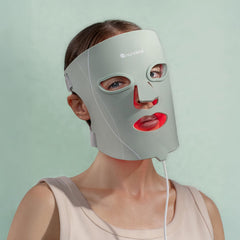 Nanoleaf face mask 7-modes display shows versatile therapy options for skincare.