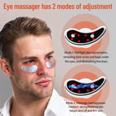 NANSIKE Revita Eyes patch demonstrating red light therapy during use