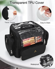 NAONAYA makeup brush bag adjustable-dividers adapts to different kit layouts for professionals.
