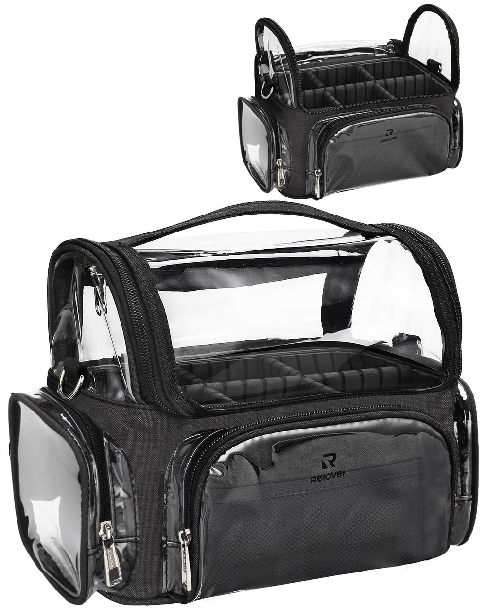 NAONAYA makeup brush case open full view shows organized interior for quick access.