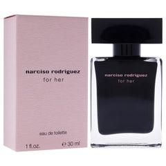 Narciso Rodriguez For Her 1oz pink box—gift-ready presentation