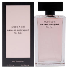 Narciso Rodriguez Musc Noir edp spray bottle for lasting daytime freshness.