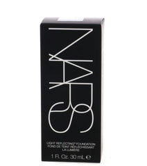 NARS Light Reflecting Foundation texture closeup highlights smoothed skin appearance and reduced visibility of pores.