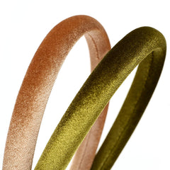 NARUNING velvet headbands closeup soft fabric for gentle skin-friendly comfort.