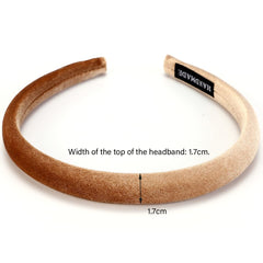 NARUNING velvet headbands elastic fit ensures secure, comfortable wear all day.