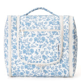 Narwey hanging toiletry bag large blue flower open interior pockets for organized travel