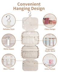Narwey hanging toiletry bag water-resistant fabric detail protects contents