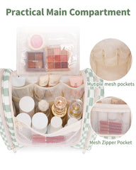 Narwey interior with mesh pockets aids makeup organization during travel