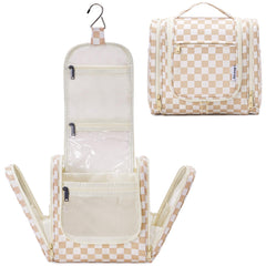 Narwey large hanging toiletry bag front view shows compact travel-friendly design.