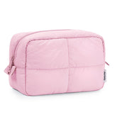 Narwey Puffy makeup bag front view demonstrates compact travel-friendly design.