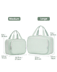 Narwey large bag open compartments demonstrating four roomy sections for full-size products