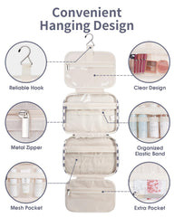 Narwey travel toiletry bag folded compact ideal for carry-on packing