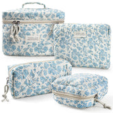 NATINSA cute makeup bag 2pc set in sky blue for organized travel