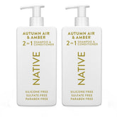Native 2-in-1 Autumn Air Amber bottle front for vibrant shine.