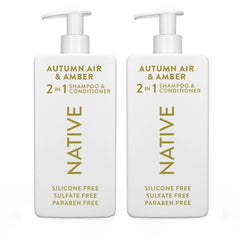 Native 2-in-1 Autumn Air Amber bottle front for vibrant shine.