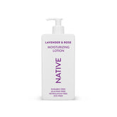 Native Body Lotion lavender rose swatch showing rich moisture for daily softness.