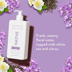 Native Body Lotion closeup texture highlights a smooth, non-greasy finish.