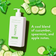 Native Body Lotion pump-dispense provides easy, mess-free application.