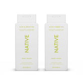 Native Body Wash bottle with Aloe & Green Tea offers gentle, hydrating cleanse.