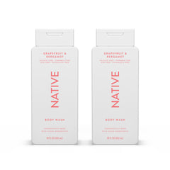 Native Body Wash bottle pour demonstrates gentle cleansing for all skin types