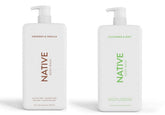Native Body Wash coconut-vanilla bottle pump highlights a refreshing daily cleanse.