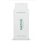 Native Body Wash Eucalyptus & Mint bottle shows hydrating formula for refreshed skin.