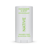Native deodorant cucumber mint stick application showcases refreshing scent and smooth glide