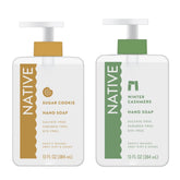 Native Holiday Hand Soap Set sugar cookie bottle pump offers a cozy festive aroma.