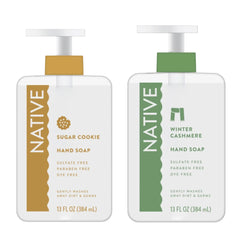 Native Holiday Hand Soap Set sugar cookie bottle pump offers a cozy festive aroma.