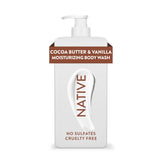 Native Moisturizing Body Wash bottle on shelf signaling daily hydration