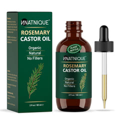 Natnique Rosemary Castor Oil bottle for hair growth