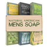 Natural American Elements men's soap bar with charcoal pine for deep cleansing and refreshed skin.