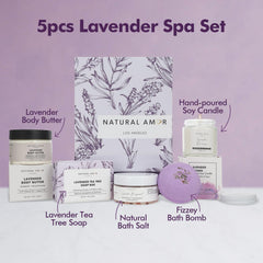 Natural Amor Los Angeles lavender spa body butter nourishes skin after bath.